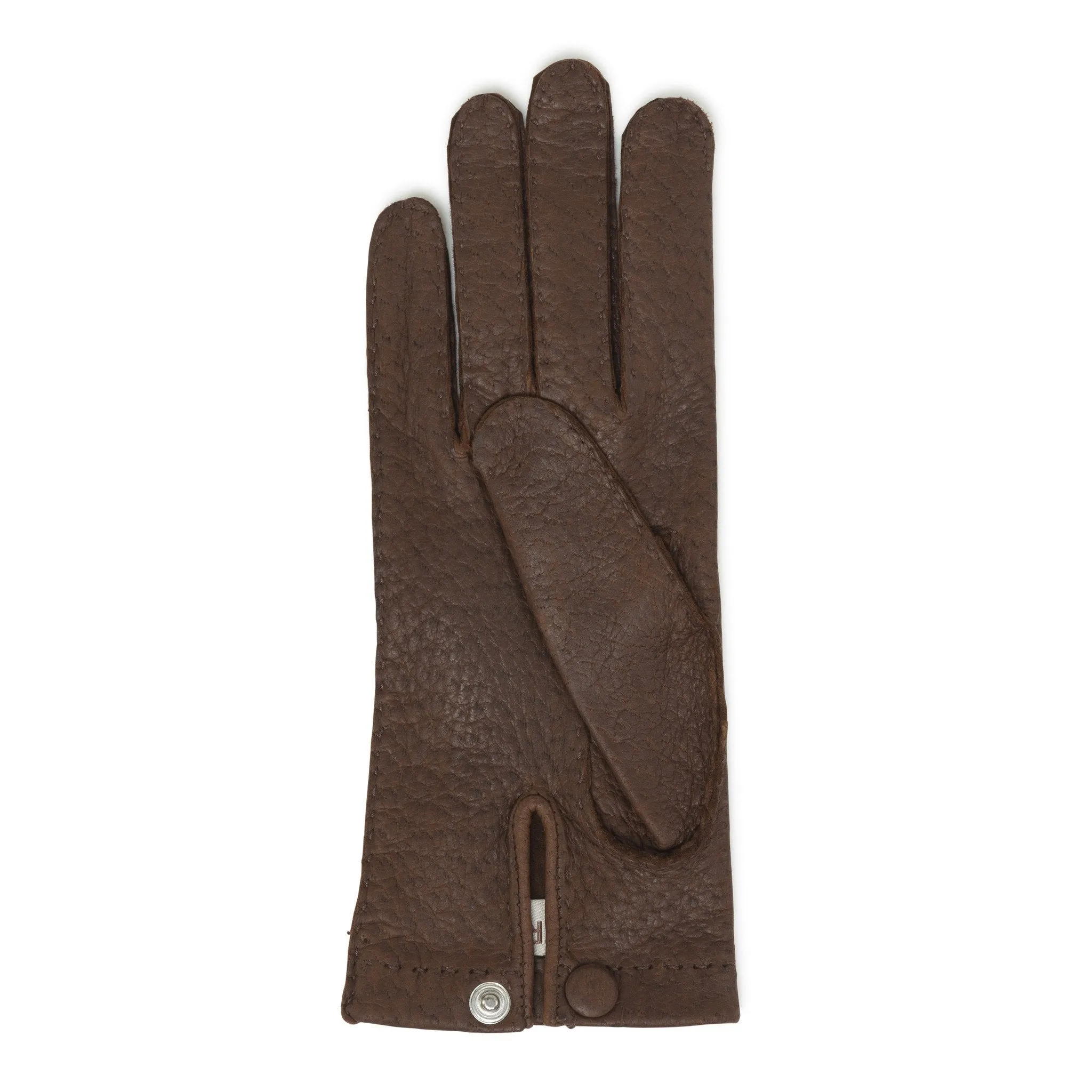 Peccary Handsewn Unlined Palm Button Gloves