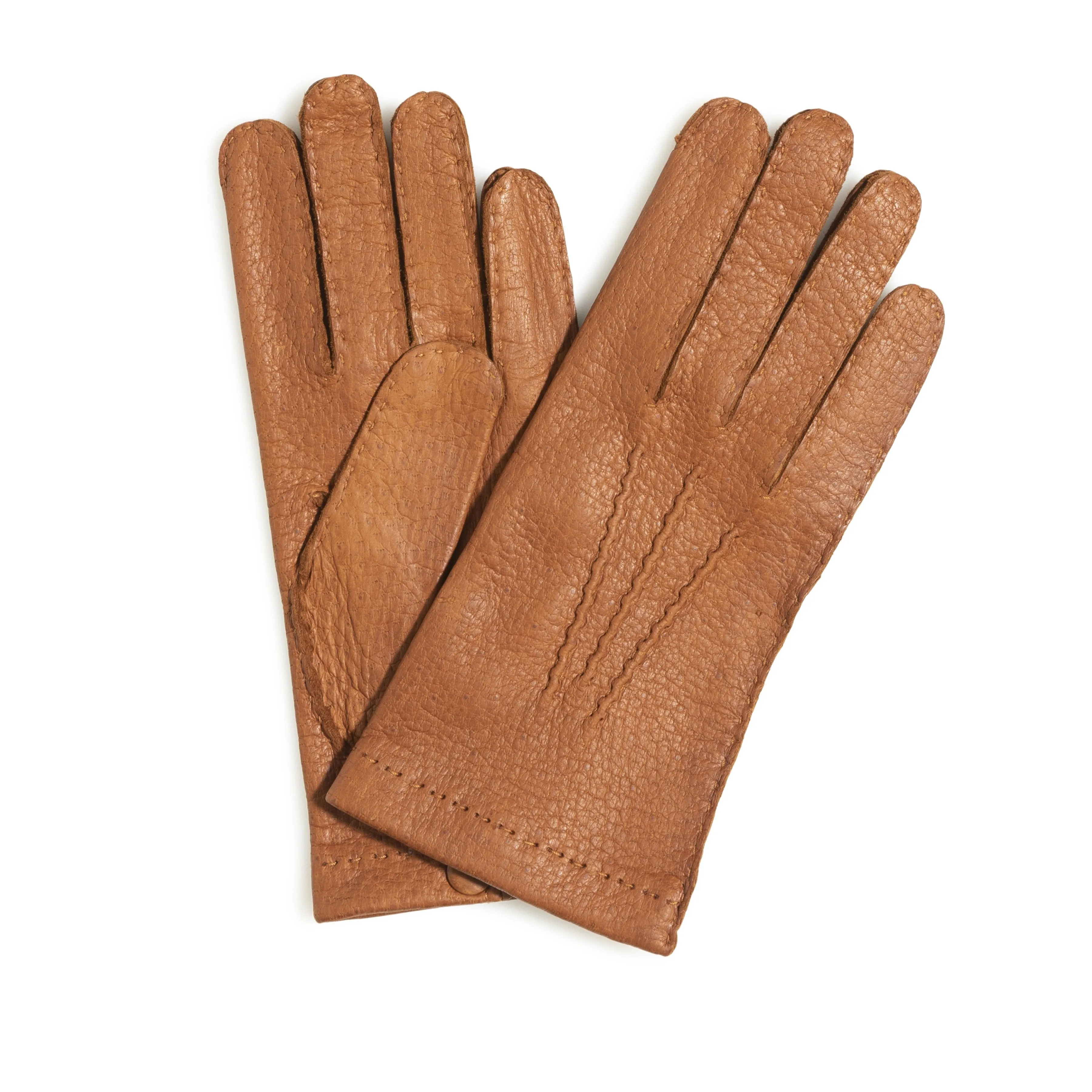 Peccary Handsewn Unlined Palm Button Gloves