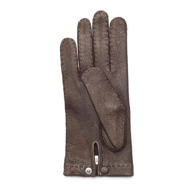 Peccary Handsewn Unlined Palm Button Gloves