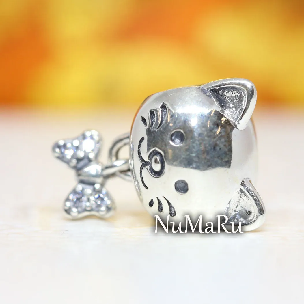 Pet Cat & Bow Charm  792255C01