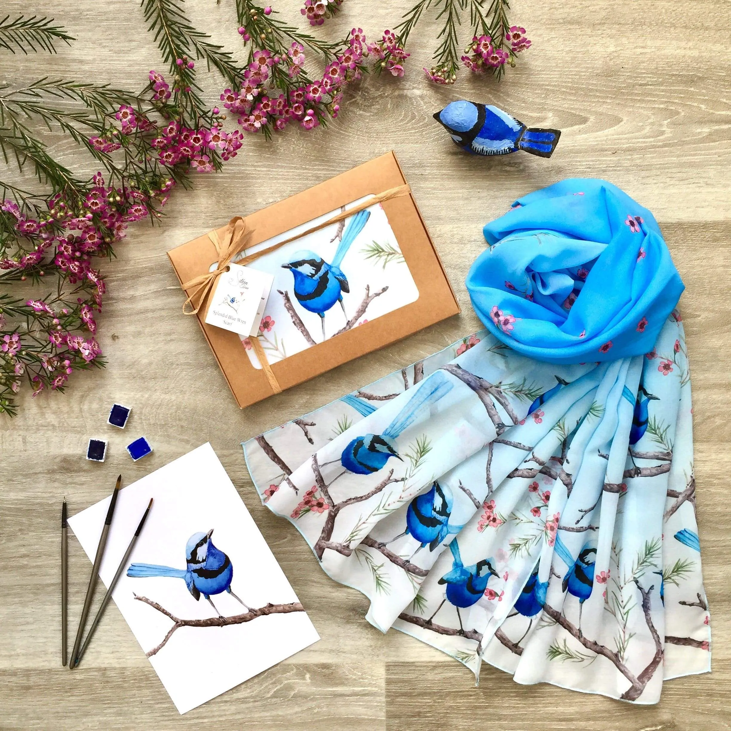 Splendid Blue Wren Scarf