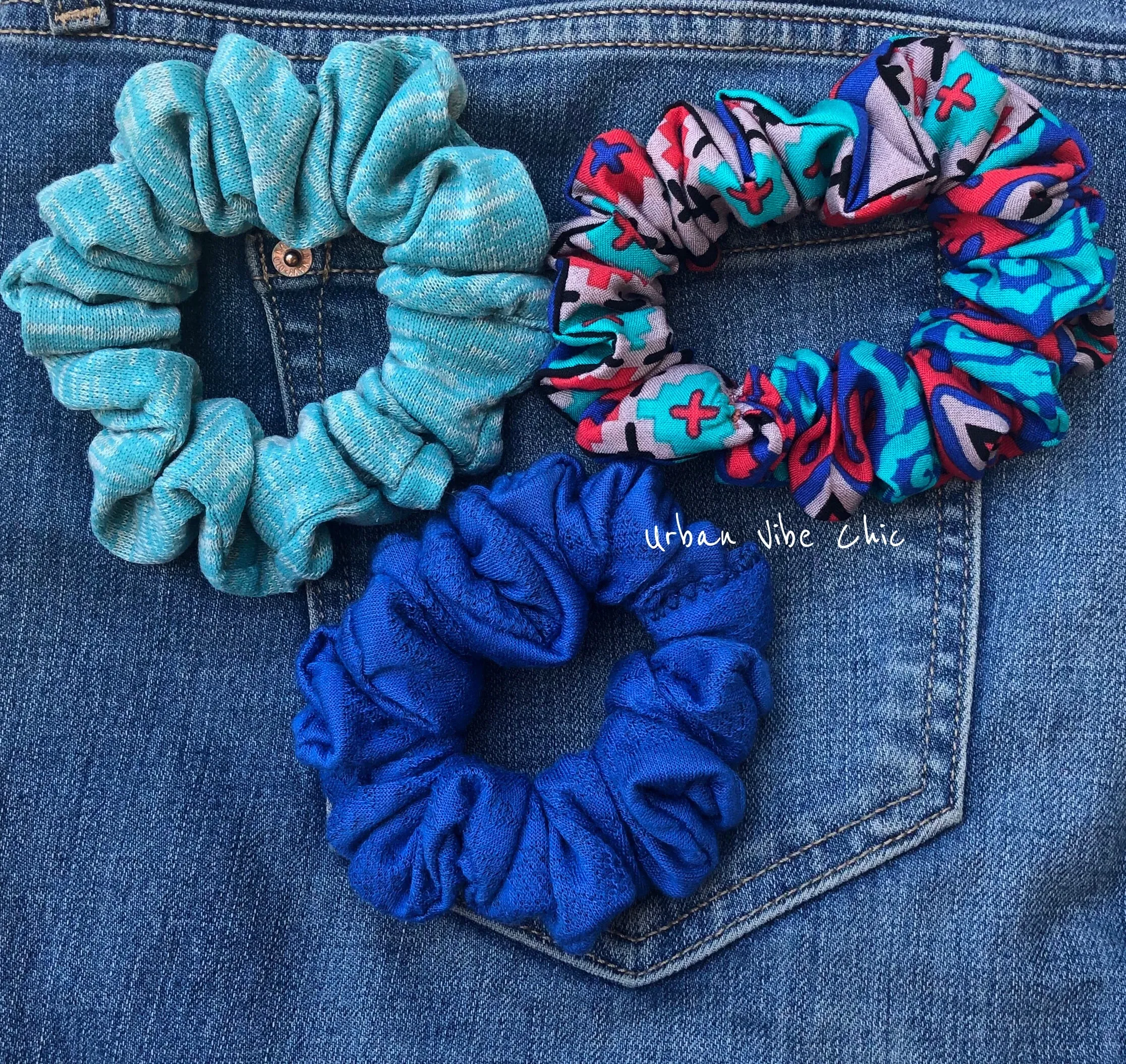 Unique Hair Scrunchies -  Aztec