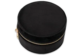 Velvet Round Jewelry Travel Case