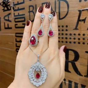 Vintage Ruby Jewelry Set