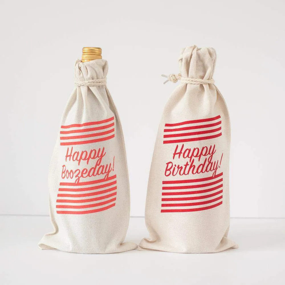 wine gift bag, birthday gift, happy boozeday