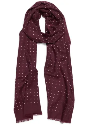 Wispy Hanover Cashmere Scarf Burgundy