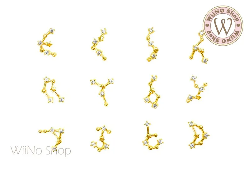 Zodiac Nail Jewelry Charm - 2 pcs